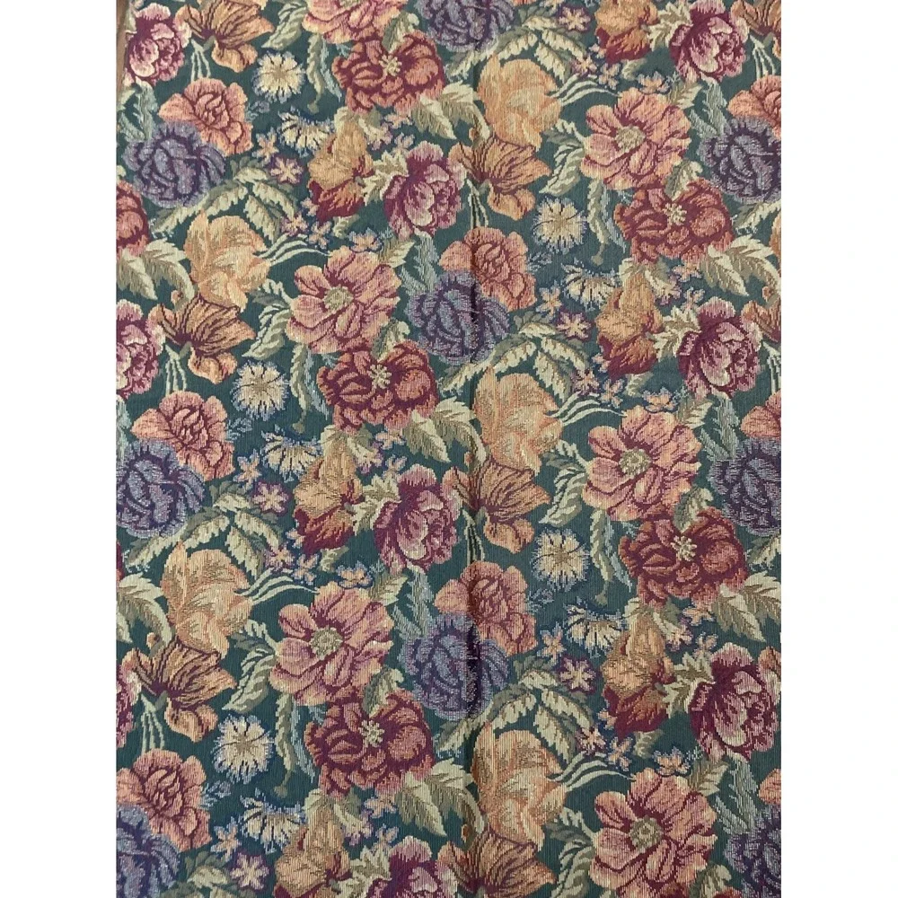 Vintage Tapestry Fabric Floral Upholstery Hunter Tapestry‎ 54